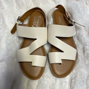 Franco Sarto white sandals
